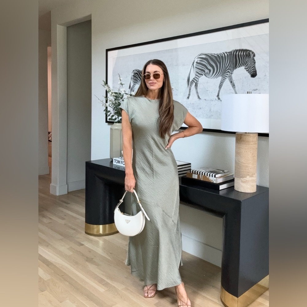 Abercrombie & Fitch Olive Maxi Dress